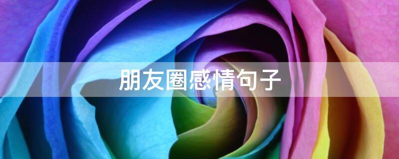朋友圈感情句子（朋友圈感情语句）